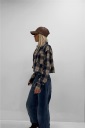 camicia crop flanellata sarah